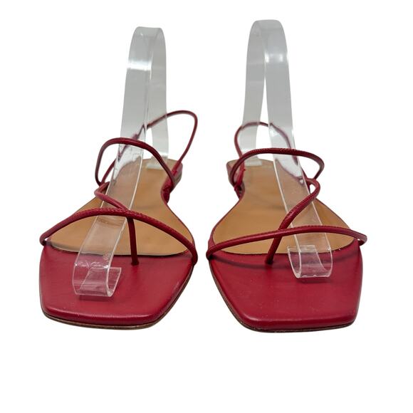 Brother Vellies Trieste Sandals Flat‎ Strappy Leather Red Size US 9 - Picture 4 of 14